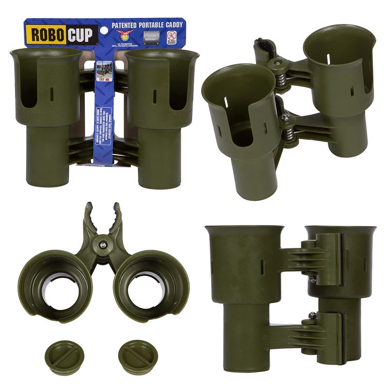 RoboCup, Olive, Updated Version, Best Cup Holder for Drinks, Fishing Rod/Pole, Boat, Beach Chair/Golf Cart/Wheelchair/Walker/Drum Sticks - Image 2